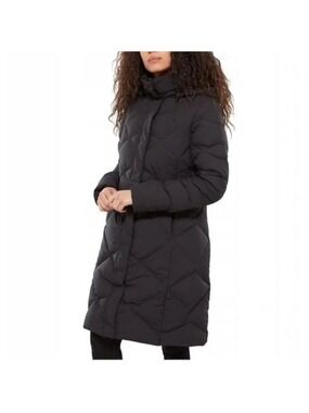 The North Face Navy Miss Metro Parka 550 Down Large Quilted Hooded